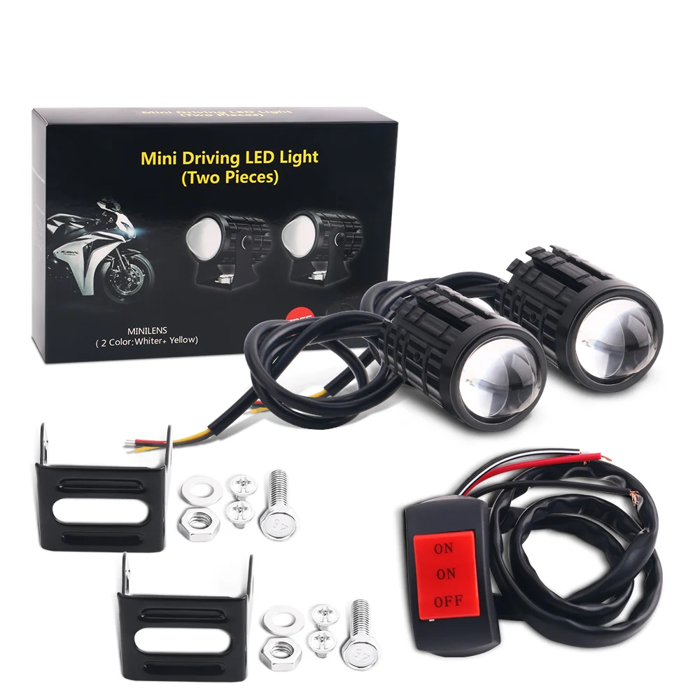 Universal Motorcycle Led Headlight Projector - Universal Motorrad LED Scheinwerfer Mini Fahrlicht