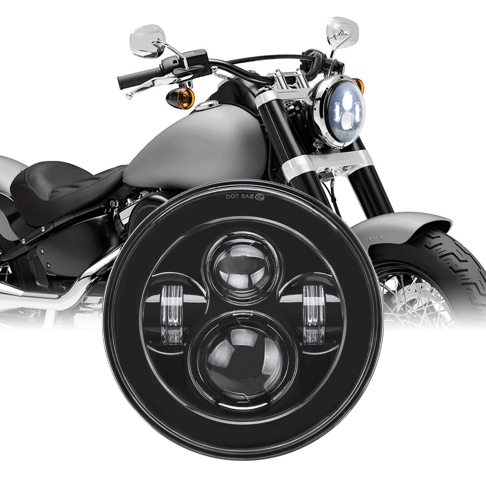 Universal Motorcycle Led Headlight Projector - Universeller 7-Zoll-LED-Scheinwerfer DRL H4-Scheinwerfer für Motorrad