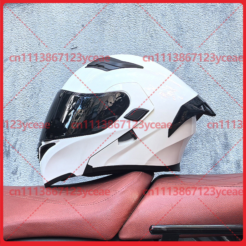 Dual Visor Motorcycle Racing Helmet - für Orz Motorrad-Modulhelm mit Doppelvisier, großem