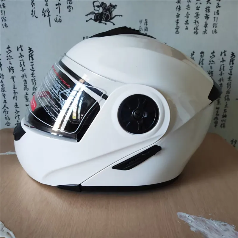 Motorcycle Helmet Inner Sun Visor Lens - Aufklappbarer Motorrad-Modulhelm mit integriertem Sonnenvisier, doppelter