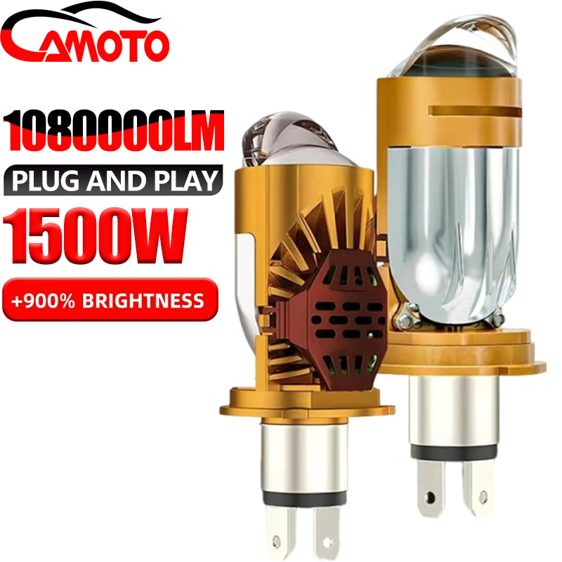 Universal Motorcycle Led Headlight Projector - CAMOTO Bi LED Lens Projektor H4