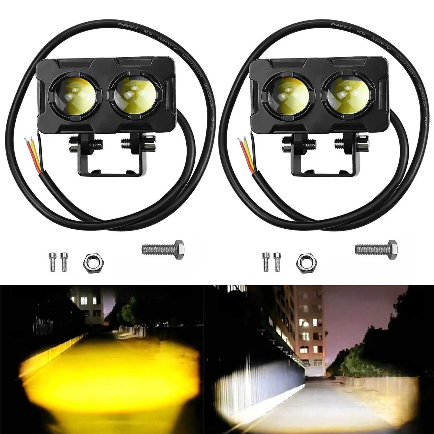 Atv Parts - 1/2PCS Motorrad LED Nebel Lichter ATV