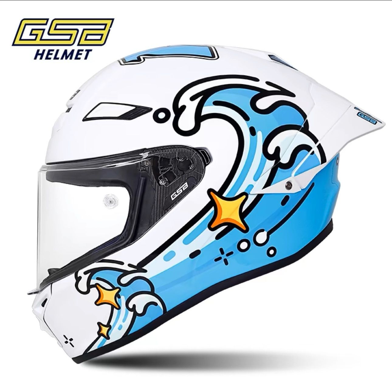 Carbon Fiber Lightweight Motorcycle Helmet - GSB Carbonfaser-Helm RC5 Motorrad-Integralhelm Leichtgewichtiger Motocross-Fahrhelm