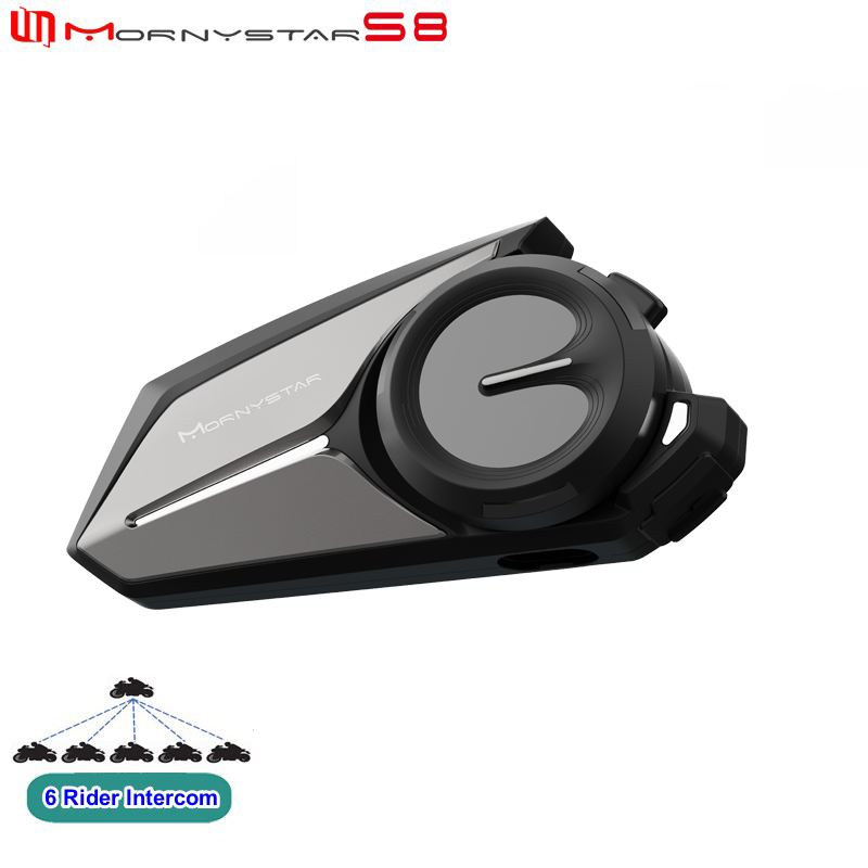 Full Face Motorcycle Helmet With Bluetooth - Mornystar S8 Bluetooth Motorradhelm Intercom-Headset 1200M