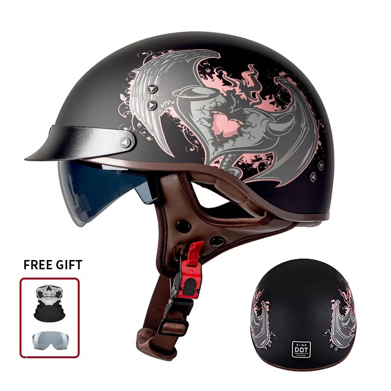 Vintage-Halbgesichts-Motorradh – Vintage Open Face Retro Helmet Bewertung und Preis