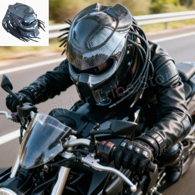 HOT Racing Predator Carbonfase – Custom Predator Motorcycle Helmet Bewertung und Preis