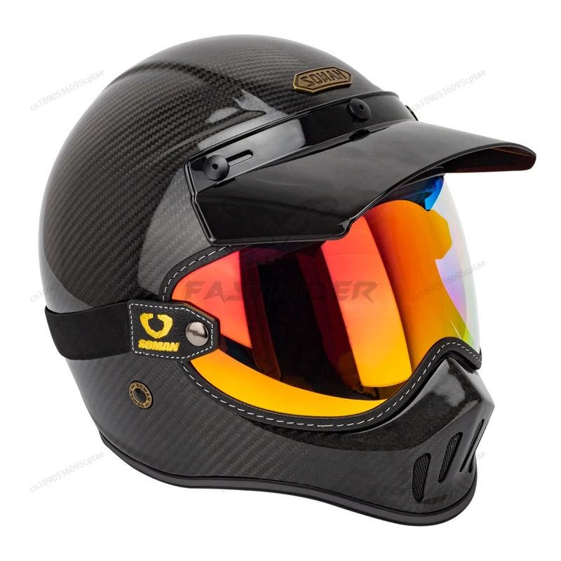 SOMAN Vintage Motorradbrille R – Vintage Open Face Retro Helmet Bewertung und Preis