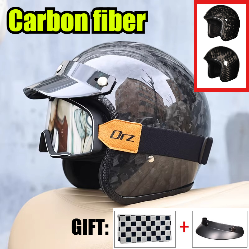 2026 Carbonfaser Vintage Motor – Carbon Fiber Lightweight Motorcycle Helmet Bewertung und Preis
