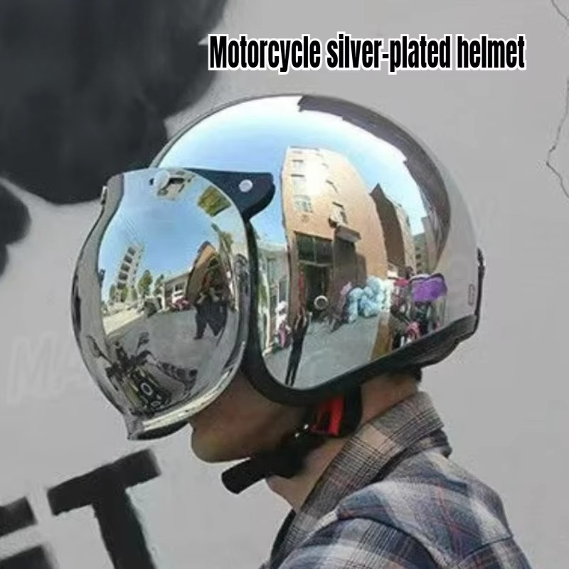 Heißer Einzigartiger Silberbes – Vintage Open Face Retro Helmet Bewertung und Preis