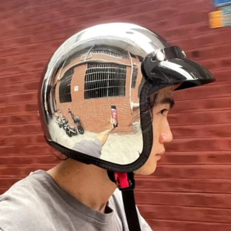Heißer Einzigartiger Silberbes – Vintage Open Face Retro Helmet Bewertung und Preis