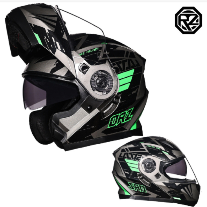 Orz Vollgesichts-Doppelvisier- – Modular Flip Up Motorcycle Helmet Dot Approved Bewertung und Preis